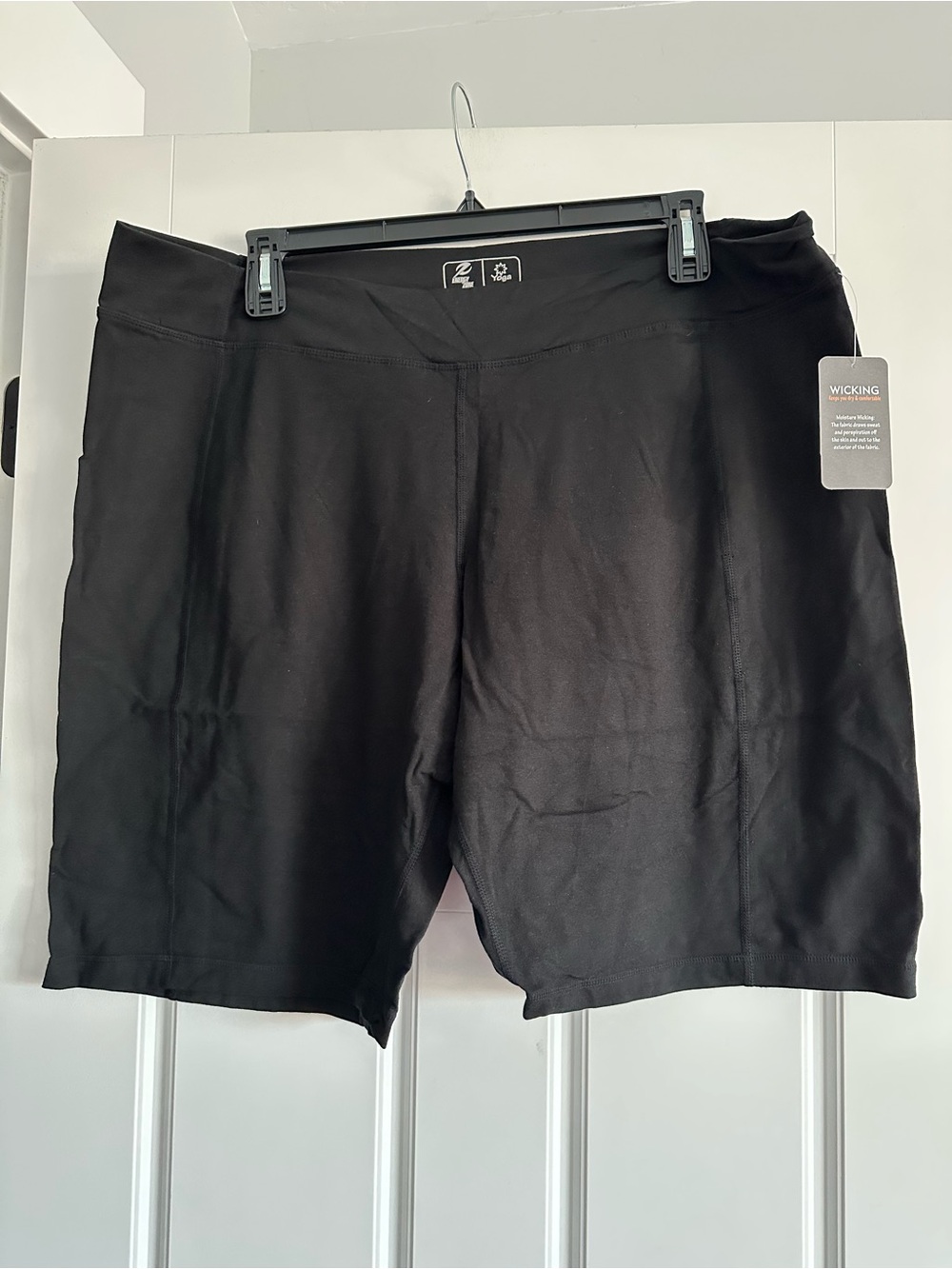 Women's plus 3X Black Performance Yoga Bike Shorts